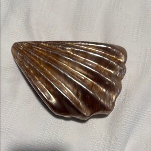 Shell-Shaped Acrylic Clutch/Purse with Chain Strap